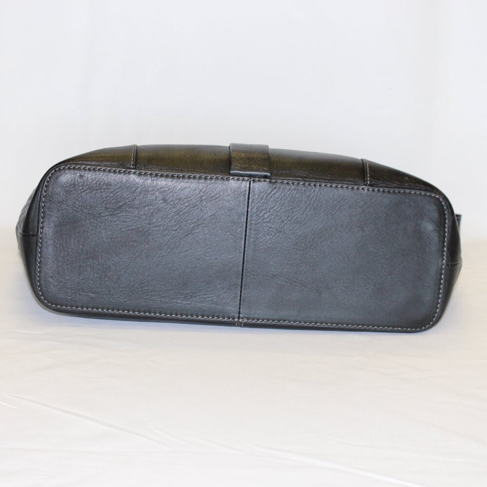 Etienne Aigner Black Leather Handbag Shoulder Bag Purse - Picture 8 of 12